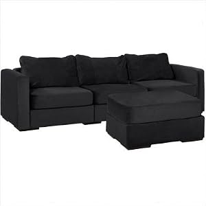 Sactionals Modular Full Sofa with Ottoman