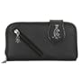Women's Zelma Gunmetal PVC Deluxe Zip Around Clutch: Gunmetal Clutch
