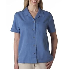 Buy Bill Blass Premium Ladies' Camp Shirt - Wedgewood by A&E Designs