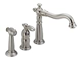 Delta Victorian Single-Handle Kitchen Faucet, Stainless #155-SSWF