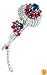 An Estate 6.83 ct tw Diamond, Sapphire and Ruby Art Retro Brooch/Fur Clip