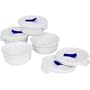 CorningWare French White 8-Piece Pop-Ins Bake-and-Serve Set