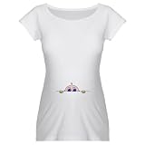 BABY PEEKING Due date Maternity T-Shirt by CafePress