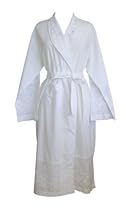 Hot Sale The Irish Linen Store Womens Julia Cotton Robe Medium White