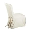 Sure Fit Cotton Duck Long Dining Room Chair Slipcover - Natural
