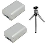 Multipack (2 count): Replacement Battery for Specific Digital Camera and Camcorder Models / Compatible with SONY NPFP50, NPFP70 - Includes Mini Tripod with Expandable Legs