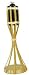 Set Of 2 Tiki Torches 14 - Natural Bamboo Tabletop Lights Luau