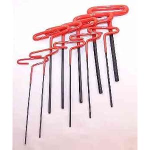 Allen Wrench Set, 10 Pc. Heavy Duty, Extra Long 9 T-handle, Metric Sizes by 
