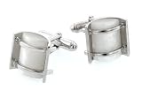 Handmade sterling silver and mother of pearl cufflinks. Crafted in Italy