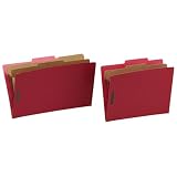 Smead 18733 Smead Pressboard Classification Folders, Legal, 4-Section, Green, 10/Box
