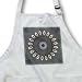 Fancy Organic Flower Ring Mandala - BLACK Full Length Apron With Pockets 22w X 30l