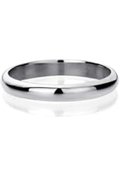 Sterling Silver Plain 3 mm Classic Domed Wedding Band Thumb Ring (4 to 13)