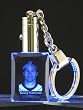 GRADY SIZEMORE Cleveland Indians Mini-Block Laser-Etched LED CRYSTAL KEYCHAIN with Player's Image