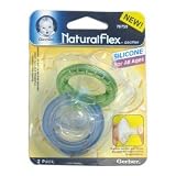 Gerber NaturalFlex Silicone Pacifier - Green / Blue