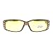JuicyOrange Womens Fit Over Glasses Polarized Night Driving Rhinestone Sunglasses Brown