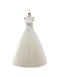 Strapless Organza Floor Length 2015 Lace-Up Beaded  Dress With a Sash 