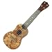 Musical Instruments : WOODEN UKULELE BROWN FLORAL PRINT 18 INCHES HAWAII MUSIC
