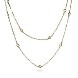 Eve's Addiction Sparkling 36 CZs by the Yard Gold Vermeil Necklace