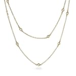 Sparkling 36" CZs by the Yard Gold Vermeil Necklace