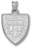 Harvard Crimson Solid Sterling Silver Law School Shield Pendant
