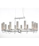Geometrix by Schonbek EM3018CHI Elements 14 Light Single Tier Chandelier with Chinchilla Strass crystal