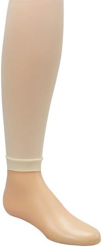 LIG Girls' Lycra Opaque Footless Tights (Kids, Toddler, Jr) 12-14 Ivory