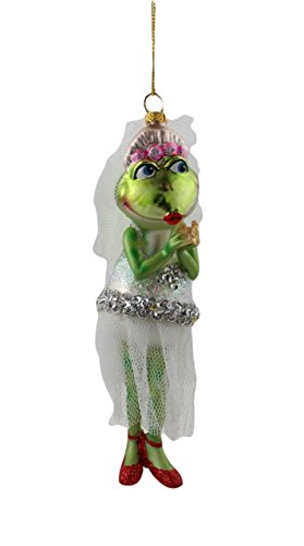 Glass Frog Bride Ornament Glass Frog Bride Ornament