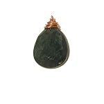 Bloodstone Pendant 04 Wire Wrap Copper Faceted Green Gemstone Crystal 2