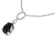 Sterling Silver CZ Necklaces - Chain: 16-18" (adjustable) Height: 40mm