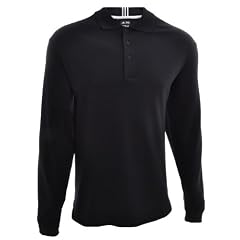 Adidas ClimaLite Golf Polo Shirt Langarm Piqu� Herren Schwarz P78548