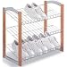3-Tier Shoe Rack (Chrome/Wood) (21.25