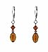 Earrings - E85 - Crystal Rice Drop ~ Smoky Topaz title=