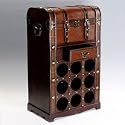 Handmade Wooden Antique Nine Piece Wine Bottle Rack