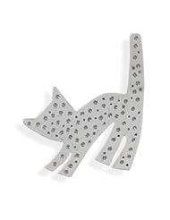 Oxidized Cat Lapel Pin in Sterling Silver