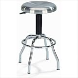 Workstool 01 Adjustable Work Stool with Swivel Seat in Chrome