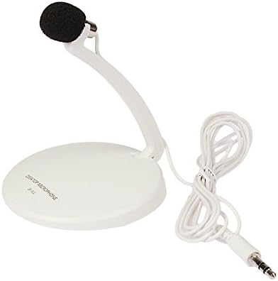 VIAS Desktop / Lavalier microphone with tie-clip, folding microphone base, foam windscreen and carrying pouch. Skype, MSN, videoconferencing, gaming, dictation, karaoke, vocal recording.