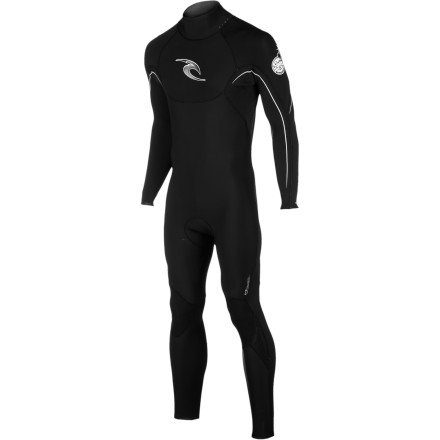 Rip Curl Men's E-Bomb Back Zip 3/2 Wetsuit (Black/Black/White, Small) On Sale
