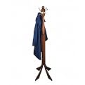 Coat Tree with Stainless Hooks - Walnut