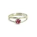 Rhinestone Adjustable Birthstone Fashion Ring for October, Pink Tourmaline
