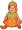 Baby Pumpkin Infant Costume Age 6-12mo.