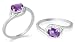 Jewelry : Oval Cut Amethyst Ring Sterling Silver Size 7