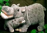 Plush Mama Hippo with Baby 18