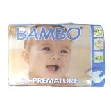 BAMBO® Baby Diapers - Size 0 - Premature - Fits 2.2 to 6.6 lbs - 24/Bg