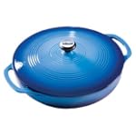SAVE $27.64 - Lodge Enameled Cast-Iron 3-Quart Covered Casserole, Caribbean Blue $49.86