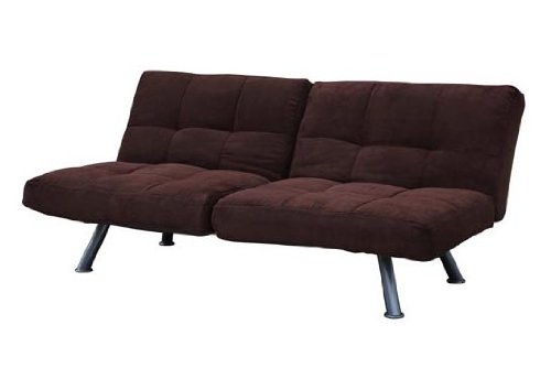 Dorel Home Products Microfiber Convertible Futon, Chocolate