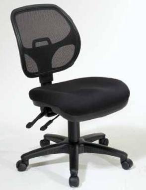 Pro-Line II Armless Mesh Back Multi-Task Office Desk Chairs 2902-30