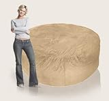 Giant Bean Bag Chair 6 ft Comfy Sack - Camel Suede