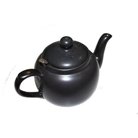 Dexam London Pottery 6 Cup Filter Teapot Black
