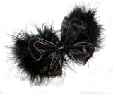 Maribou Bow Barrette or Clippie