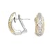 925 Silver & Diamond Earrings with 14k Gold Accents (0.35ctw)